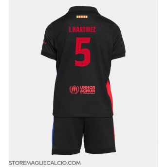 Barcelona Inigo Martinez #5 Maglia Gara Trasferta Repliche 2024-25 Bambino Maniche Corte